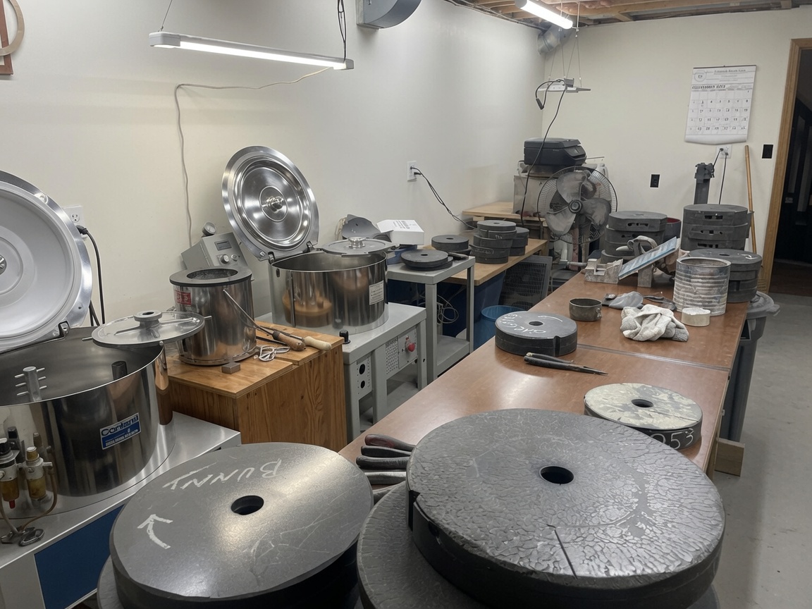 Crucible Pewter handmade workshop area